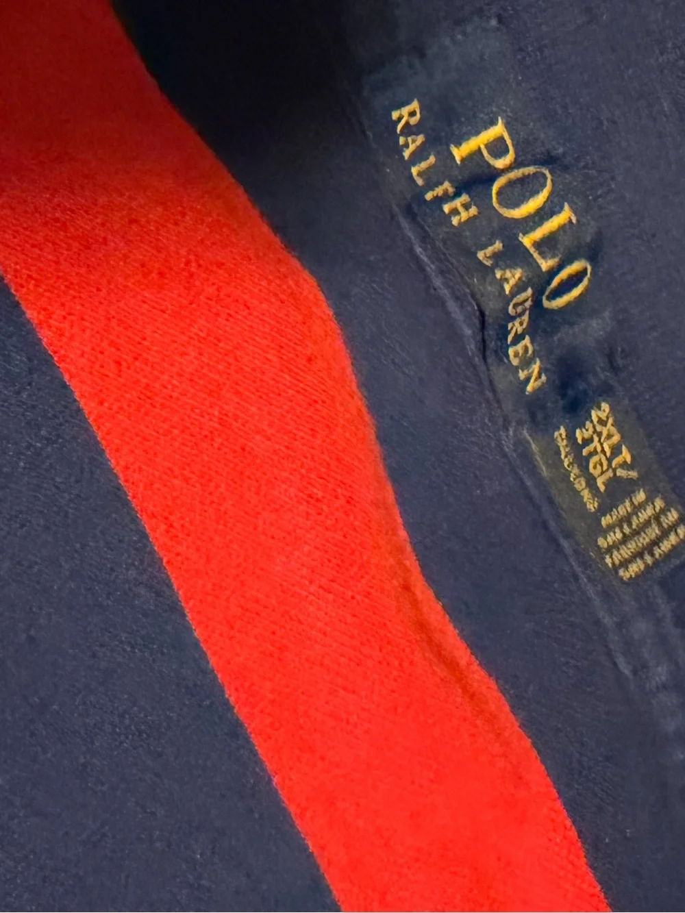Ralph Lauren Navy and Red Horizontal Stripe Polo